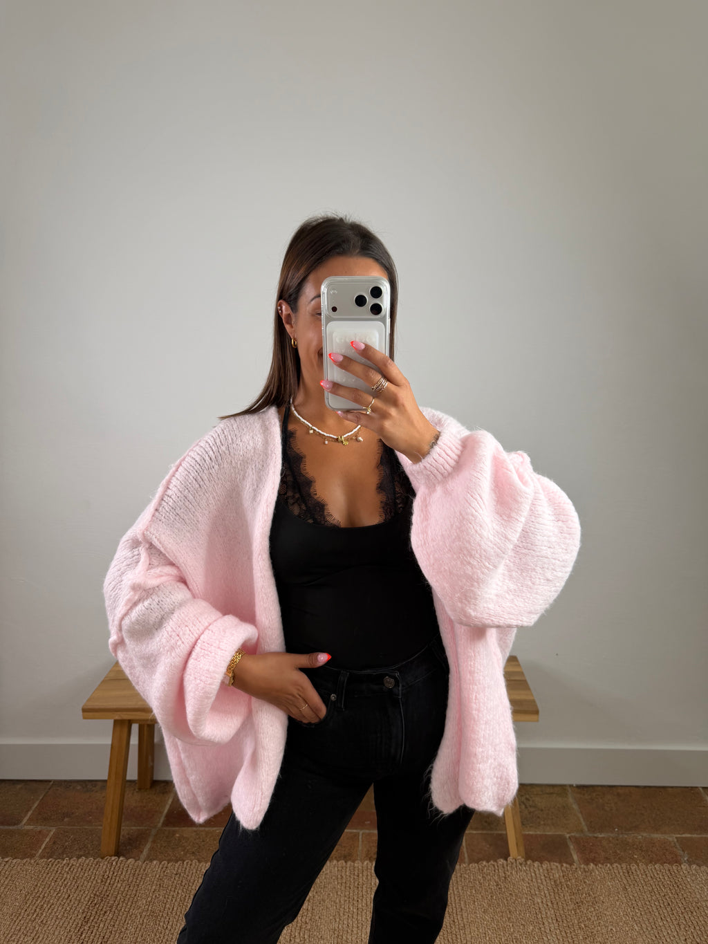 Gilet Lola - rose du 34 au 48