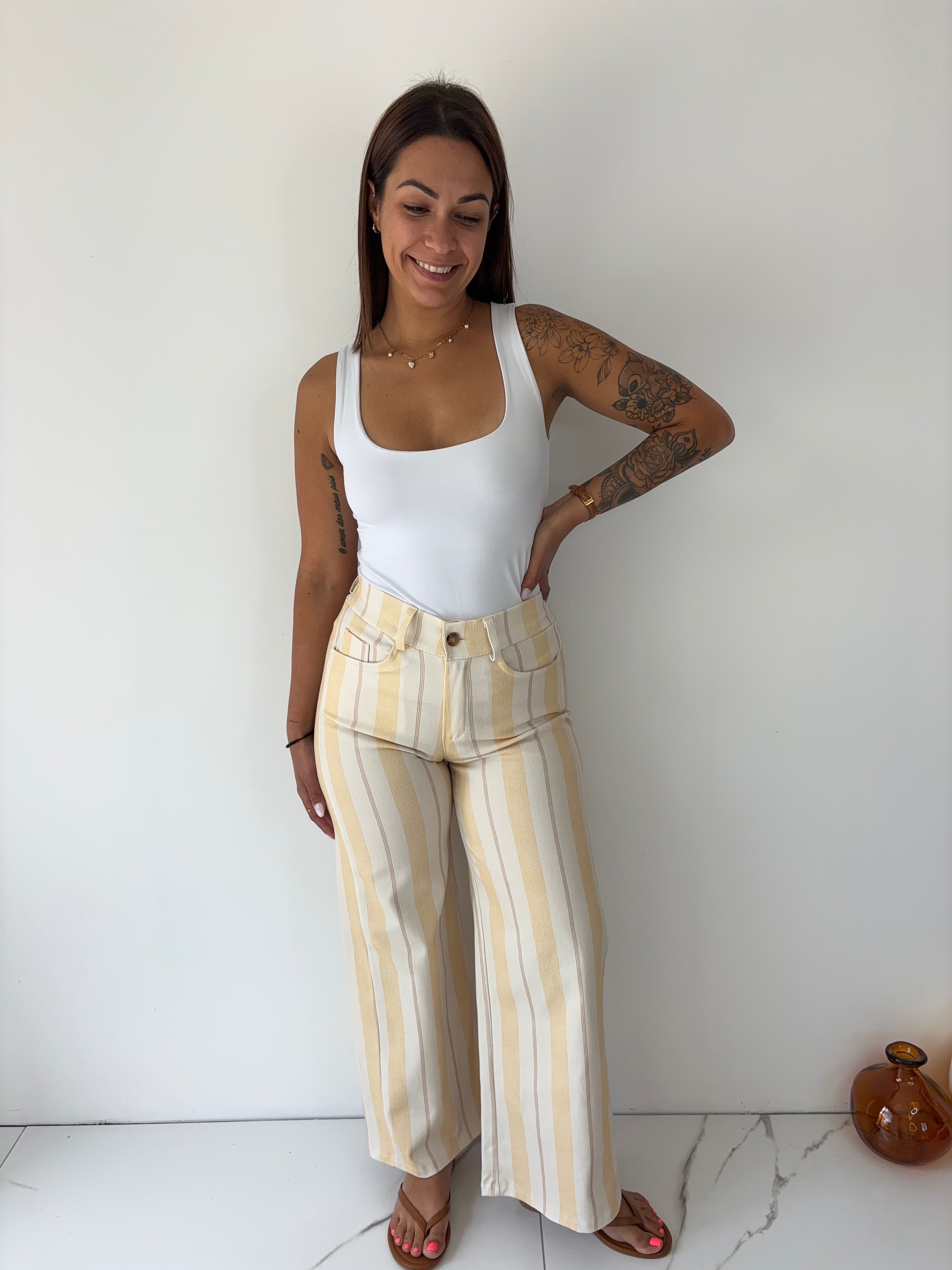 Pantalon Alison - jaune TU