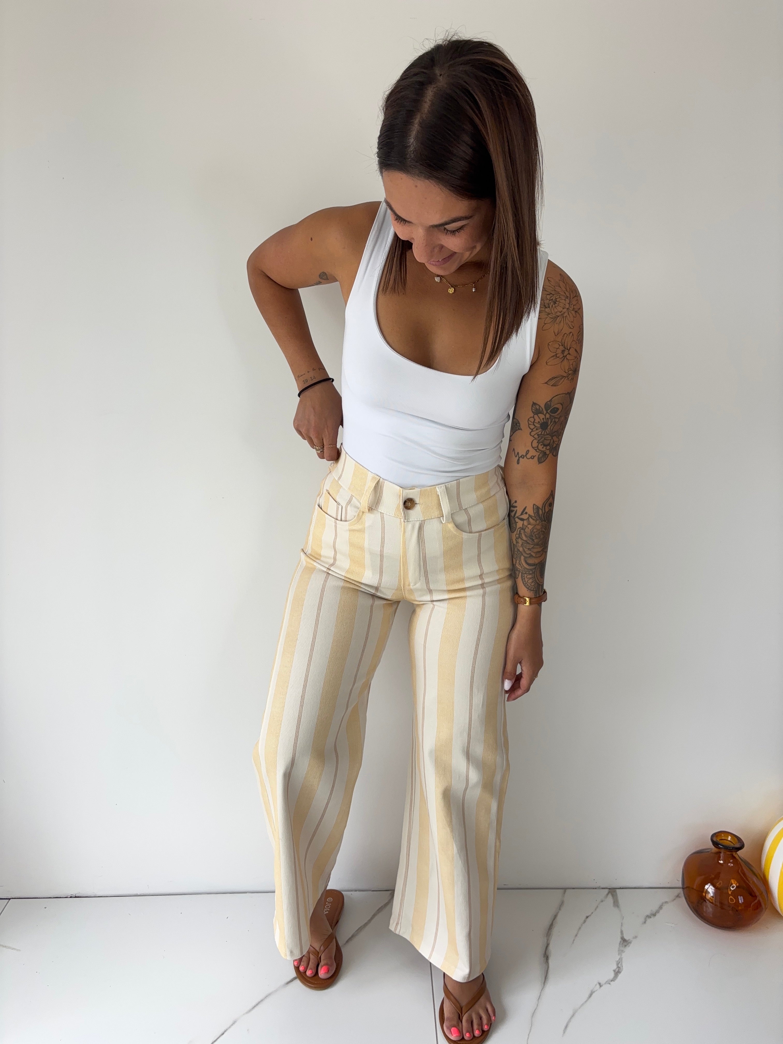 Pantalon Alison - jaune TU