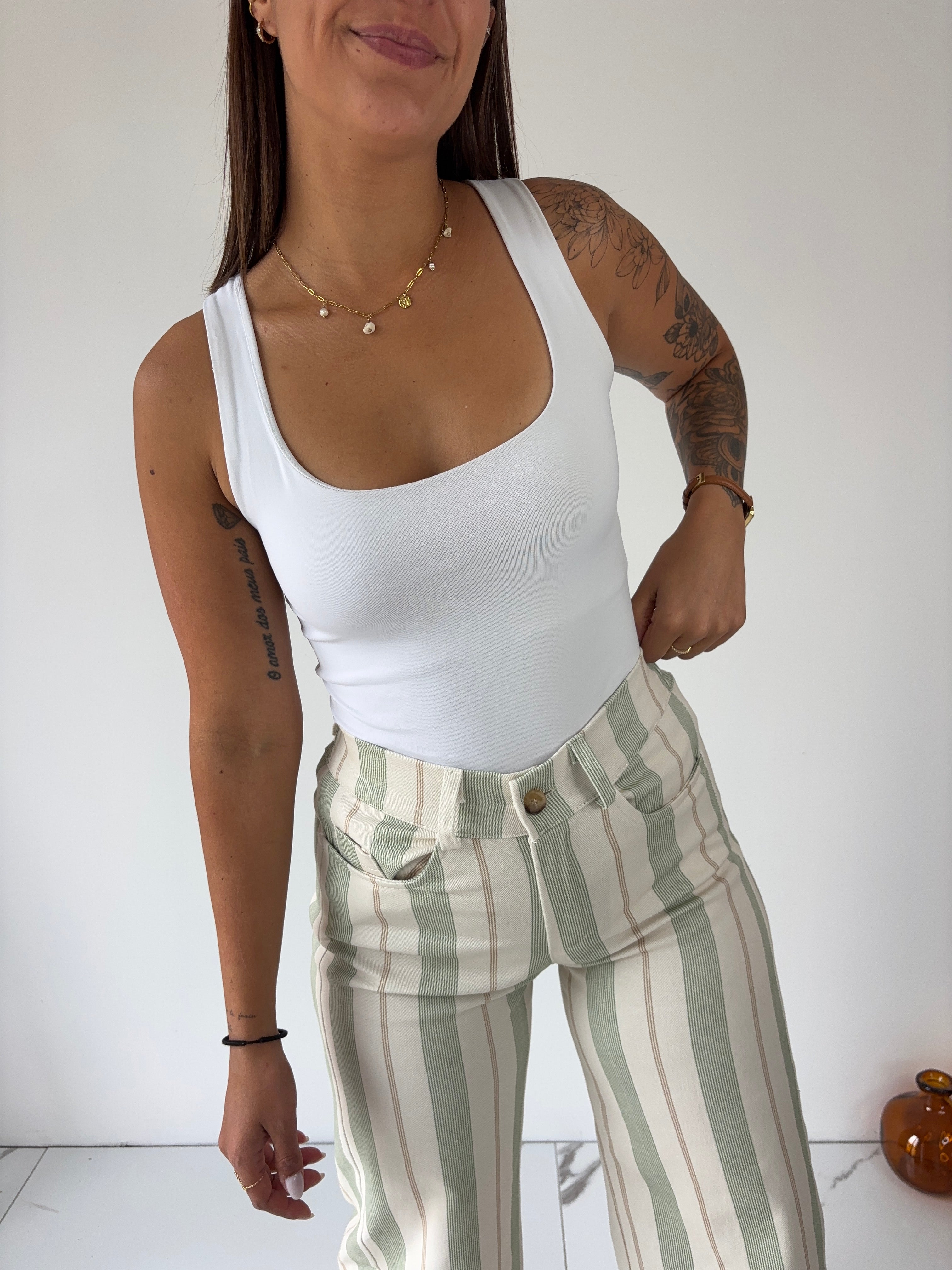 Pantalon Alison - vert amande TU