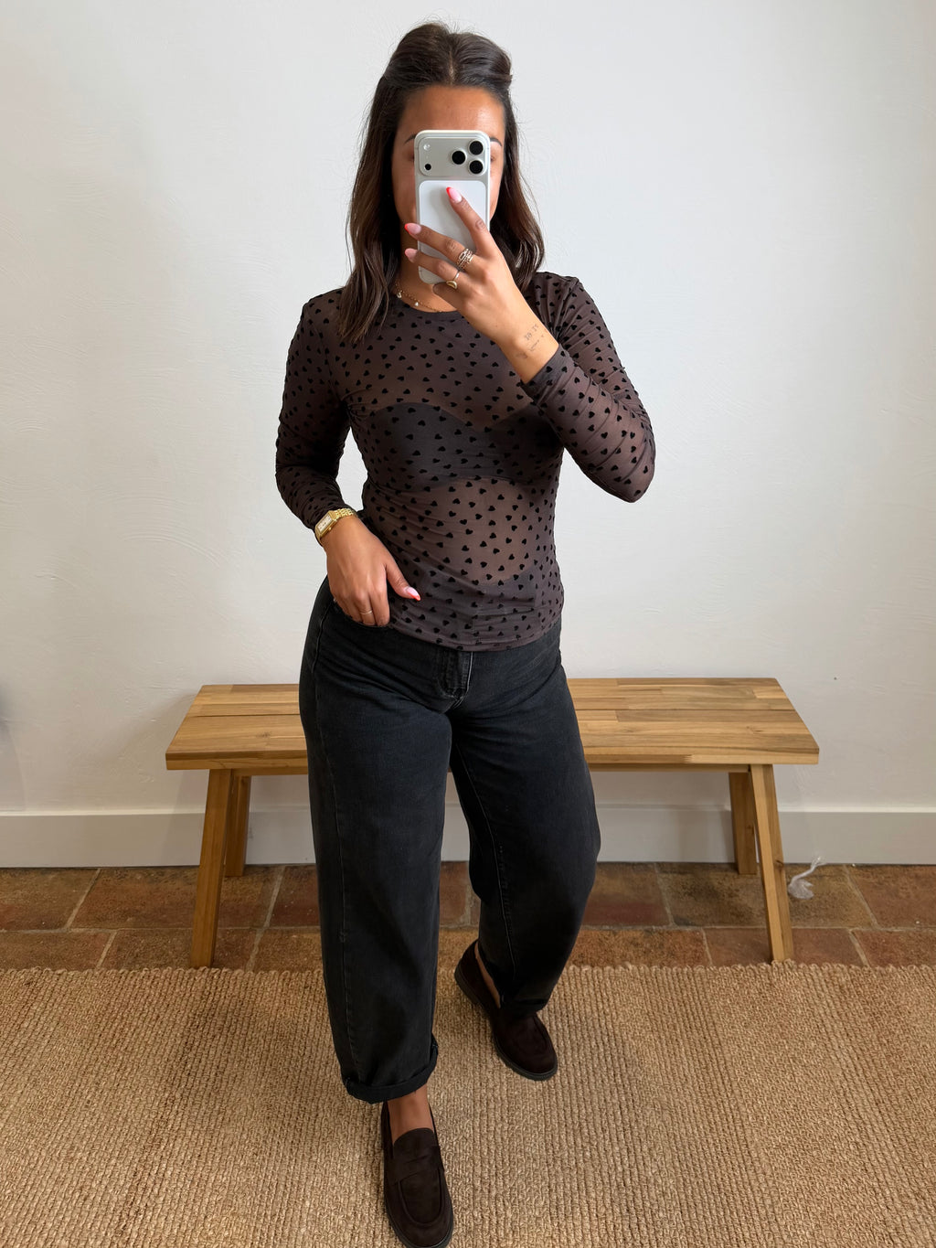 Top Beverly - marron