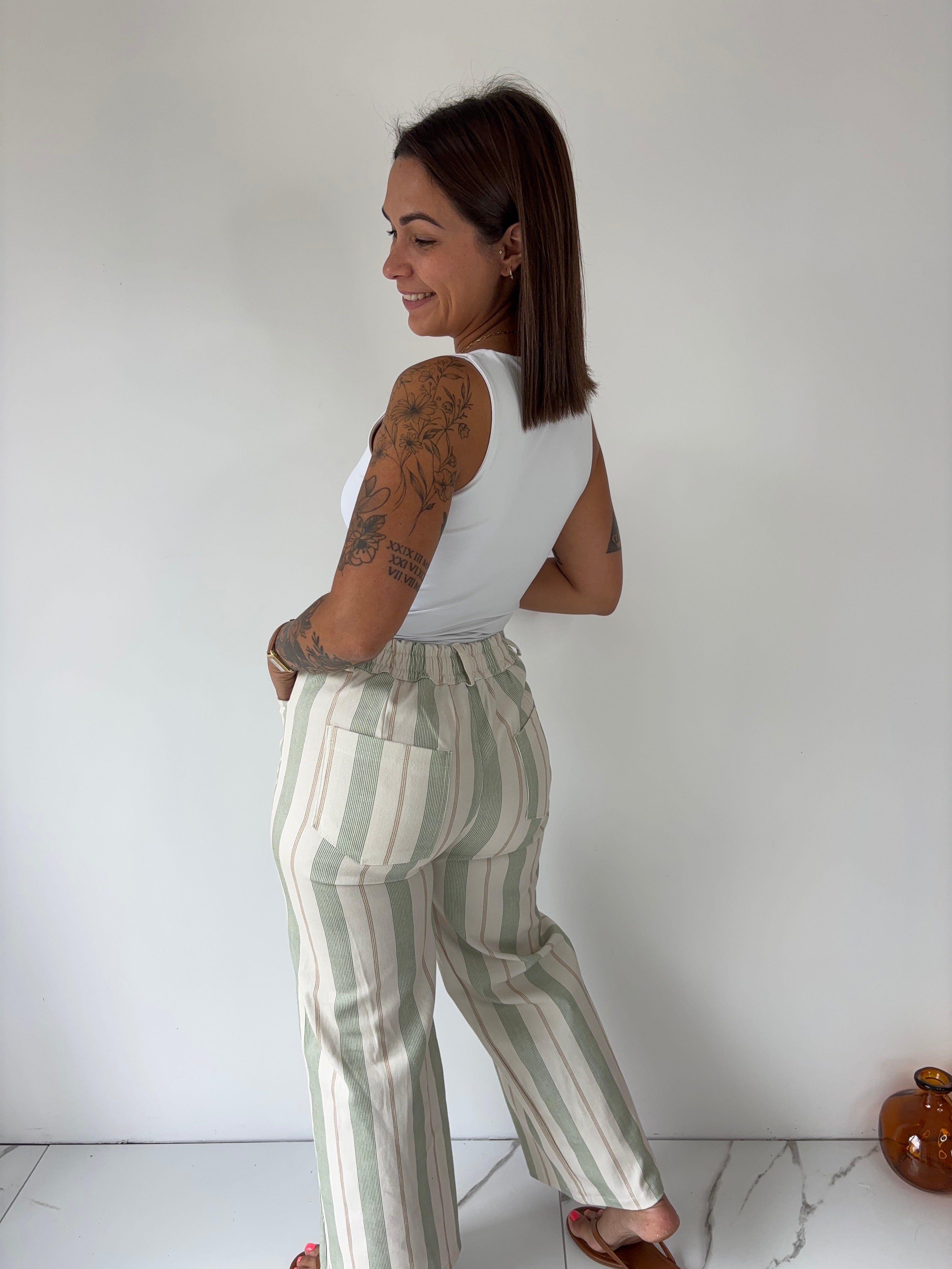 Pantalon Alison - vert amande TU