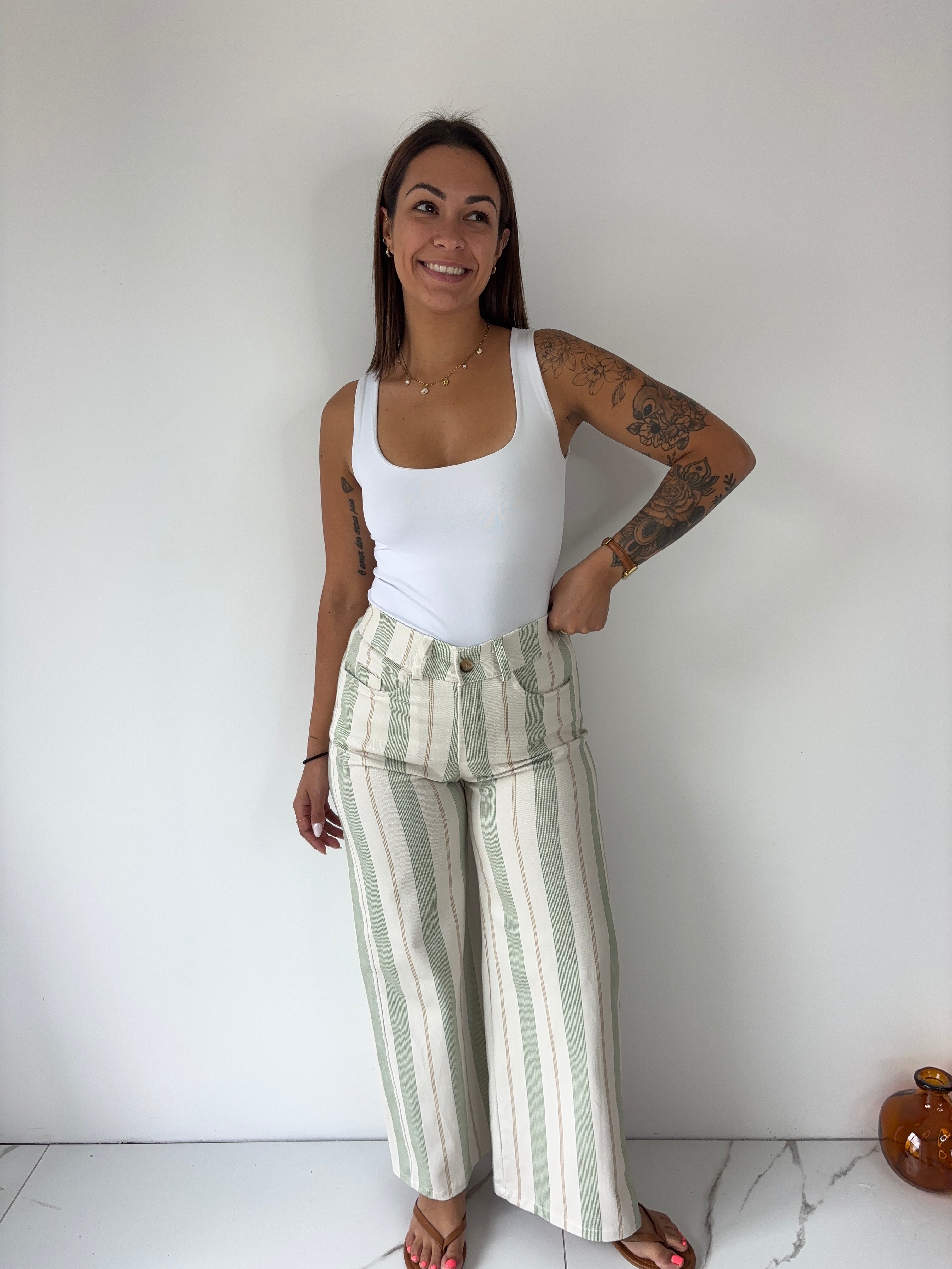 Pantalon Alison - vert amande TU