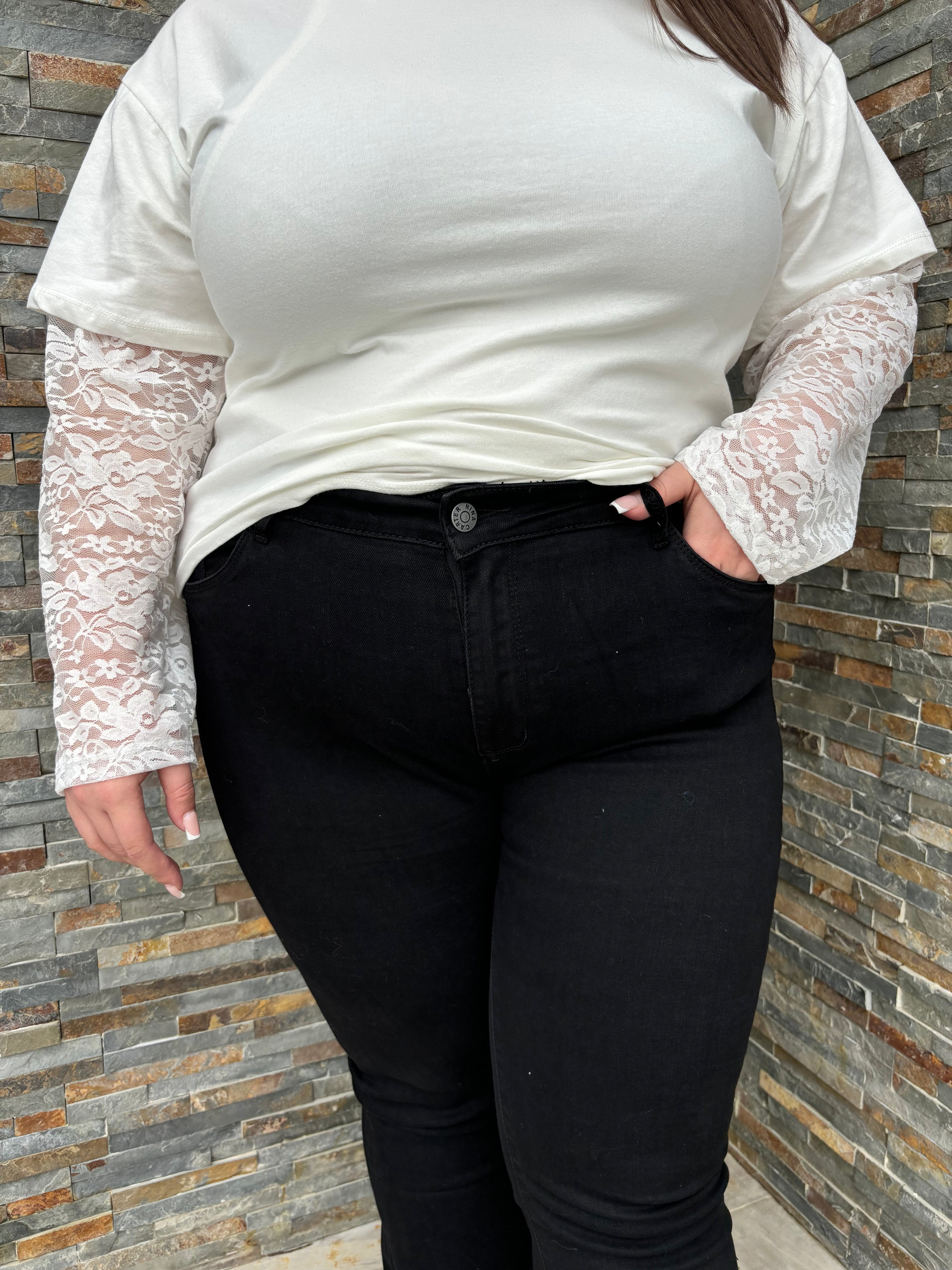 Jeans Ophélie - noir du 40 au 50
