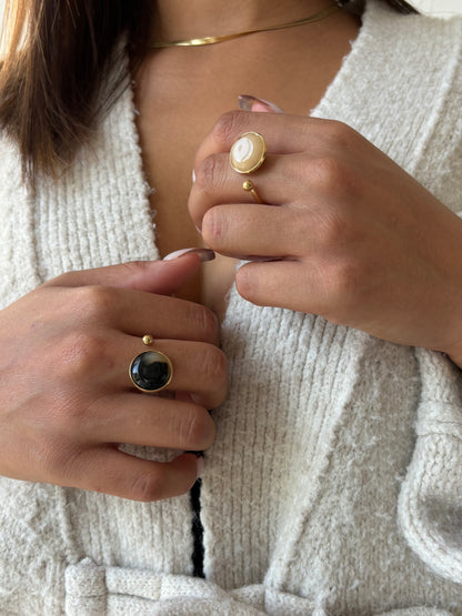 Bague rond léopard