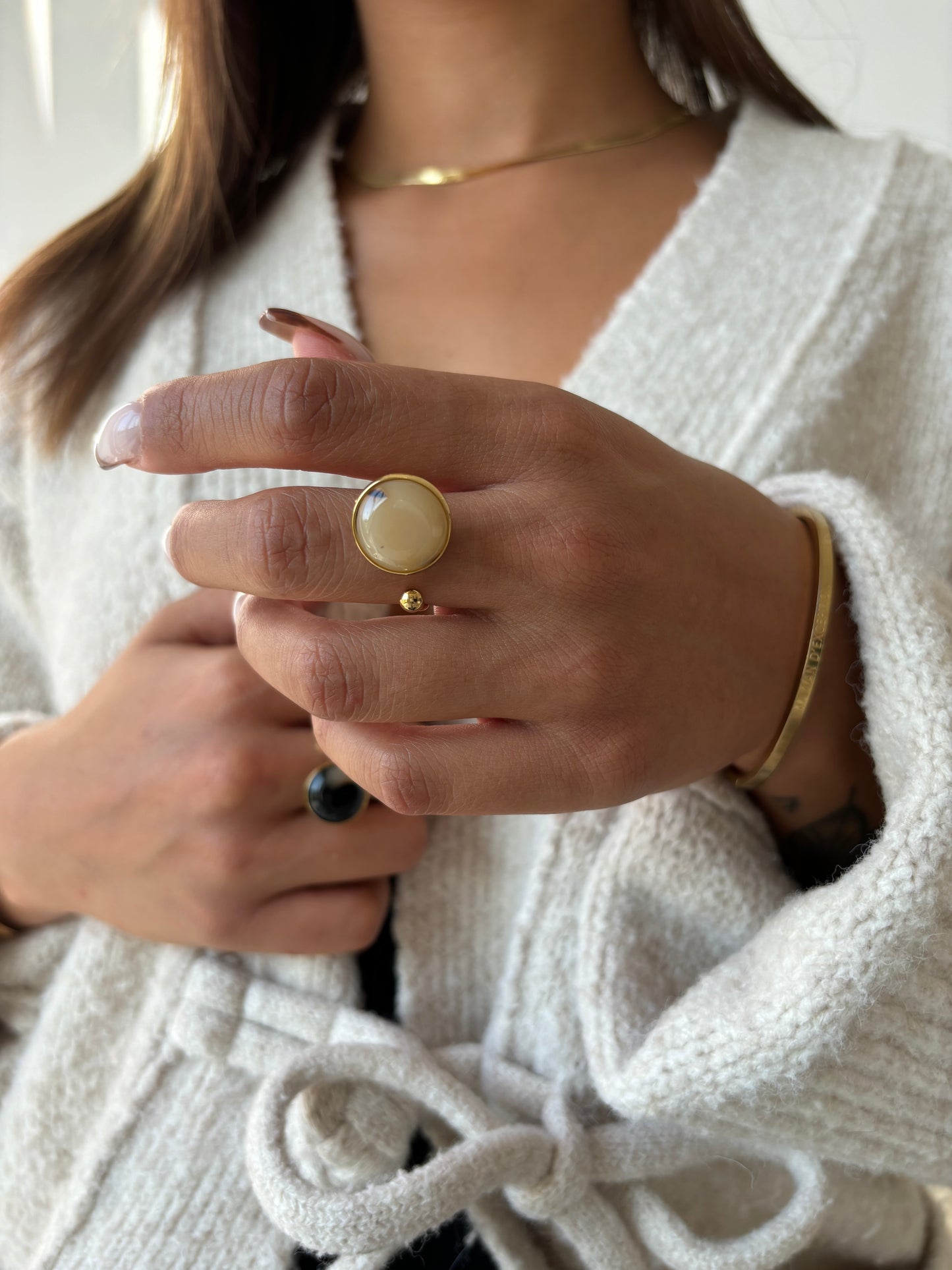 Bague rond léopard