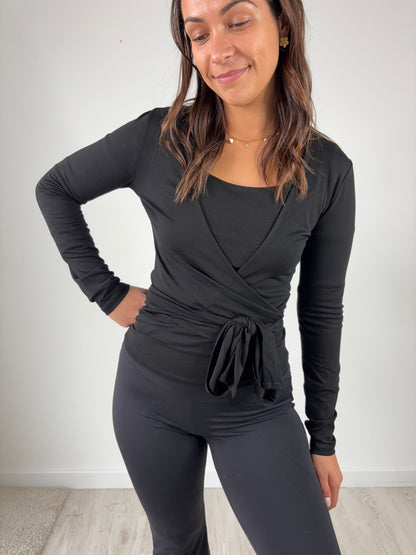 Haut cache-coeur Nancy - noir