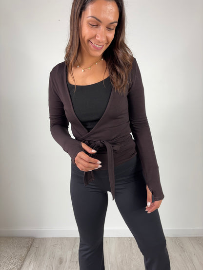 Haut cache-coeur Nancy - marron