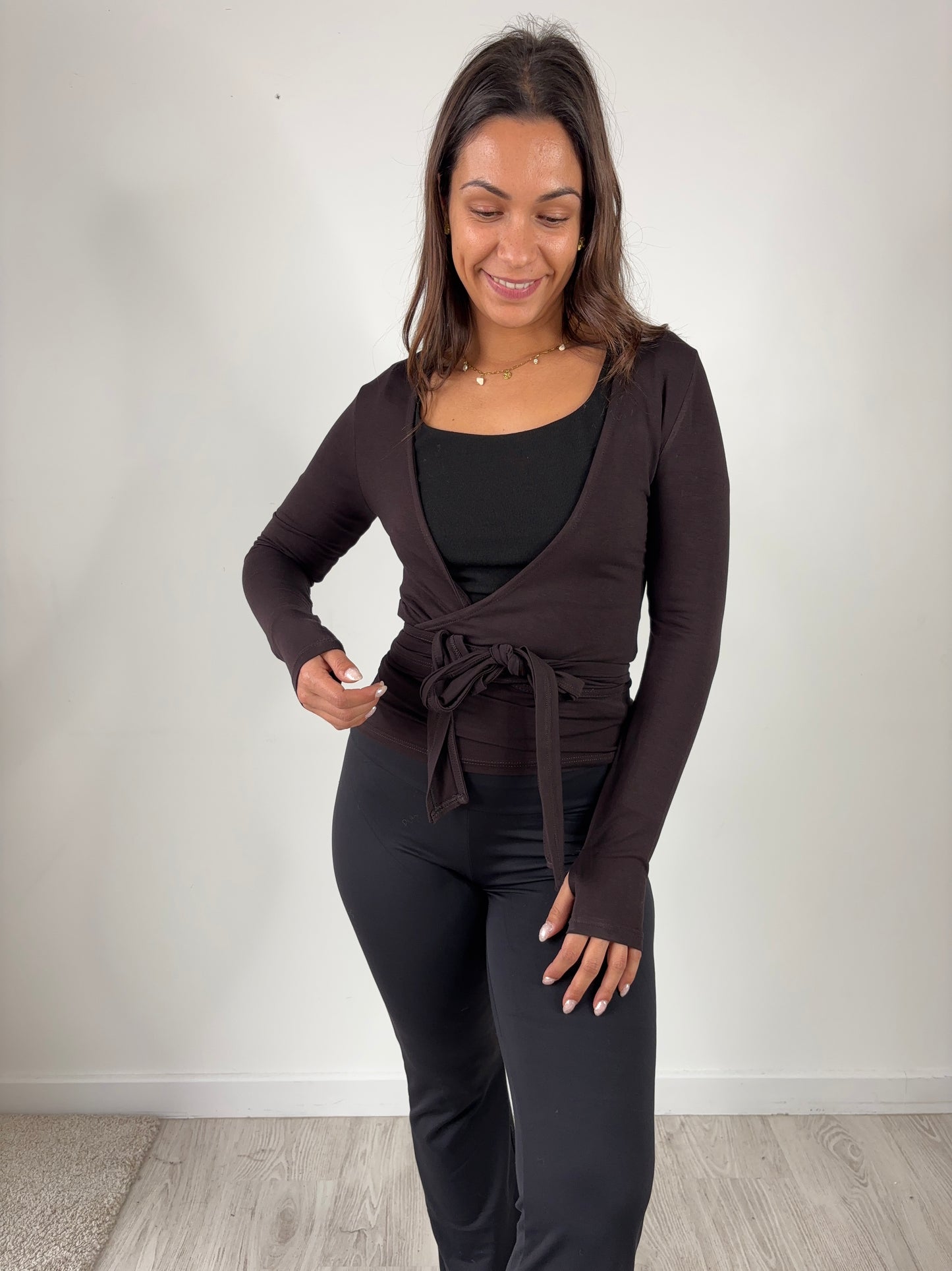 Haut cache-coeur Nancy - marron