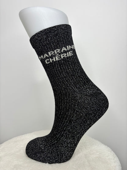 Chaussettes « MARRAINE CHÉRIE » - plusieurs coloris