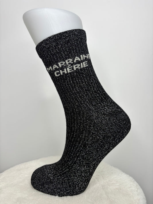 Chaussettes « MARRAINE CHÉRIE » - plusieurs coloris