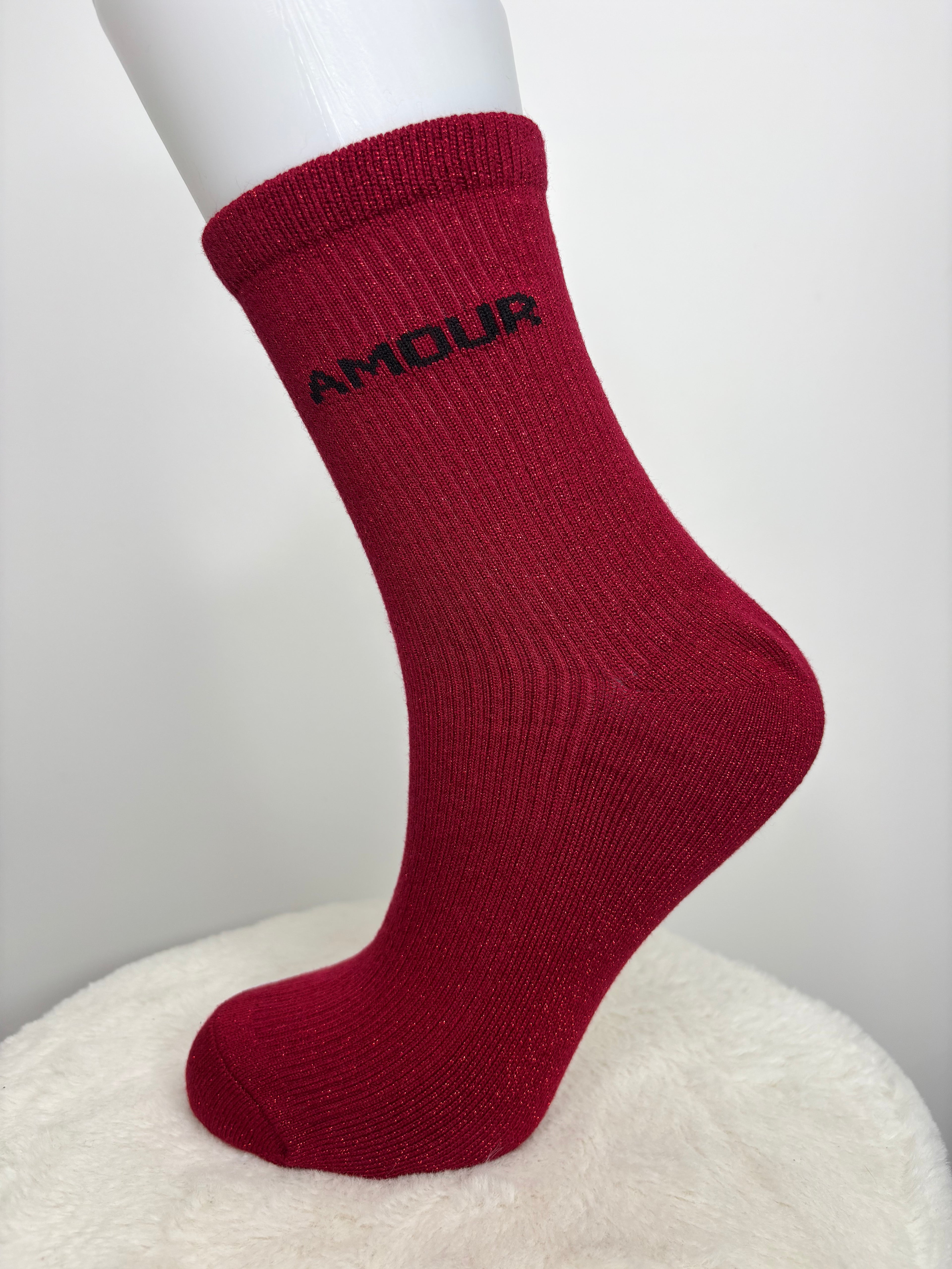Chaussettes « AMOUR » - plusieurs coloris