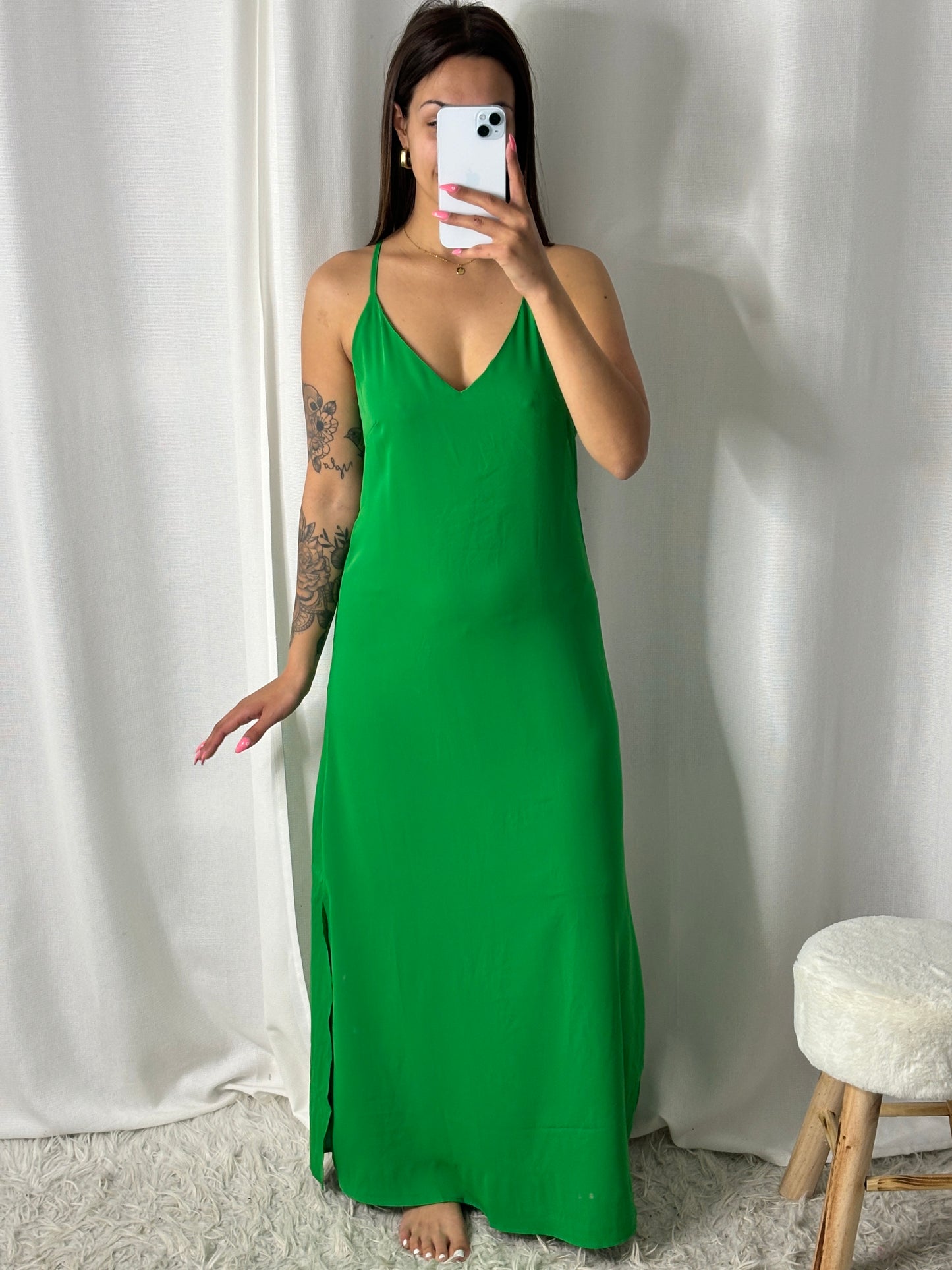 Robe fluide Pauline Vert