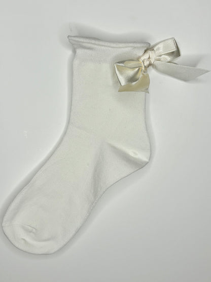 Chaussettes noeud papillon blanc