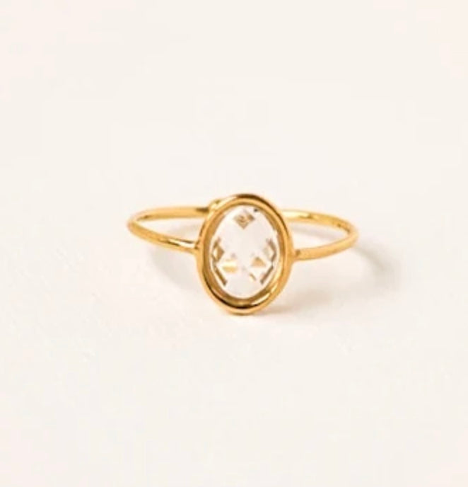 Bague Rhea - blanc (bague à l'index)