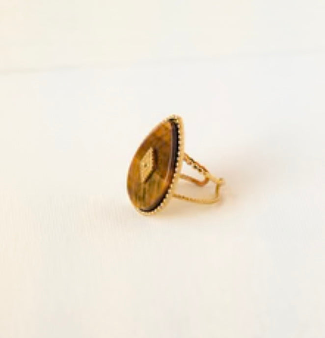 Bague Oan - oeil de tigre (bague au majeur)