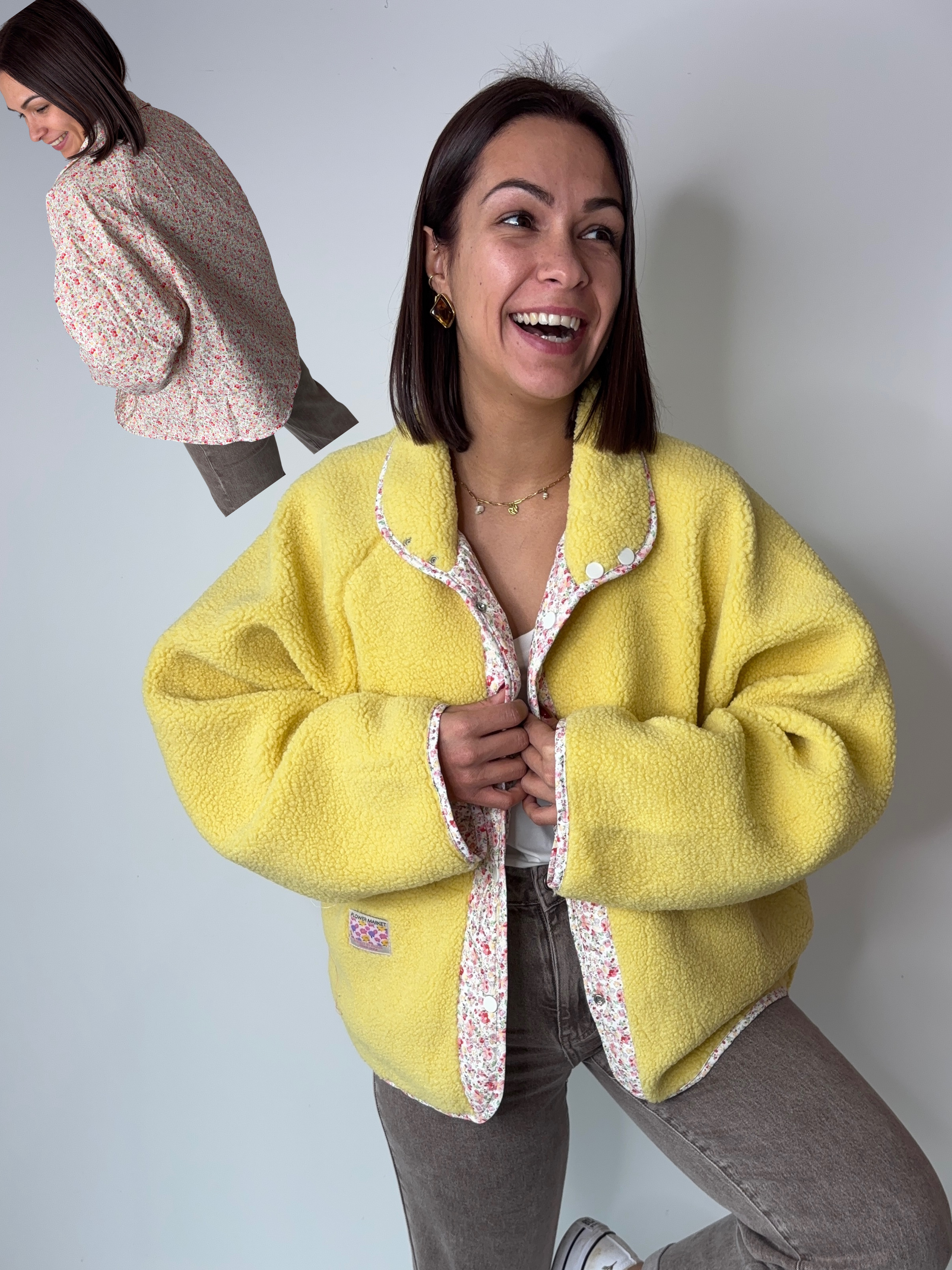 Manteau reversible Bella - jaune
